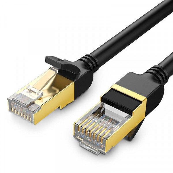 Ugreen Ugreen kabel przewód internetowy sieciowy Ethernet patchcord RJ45 Cat 7 STP LAN 10 Gbps 1 m czarny (NW107 11268) - 1 NW107 11268