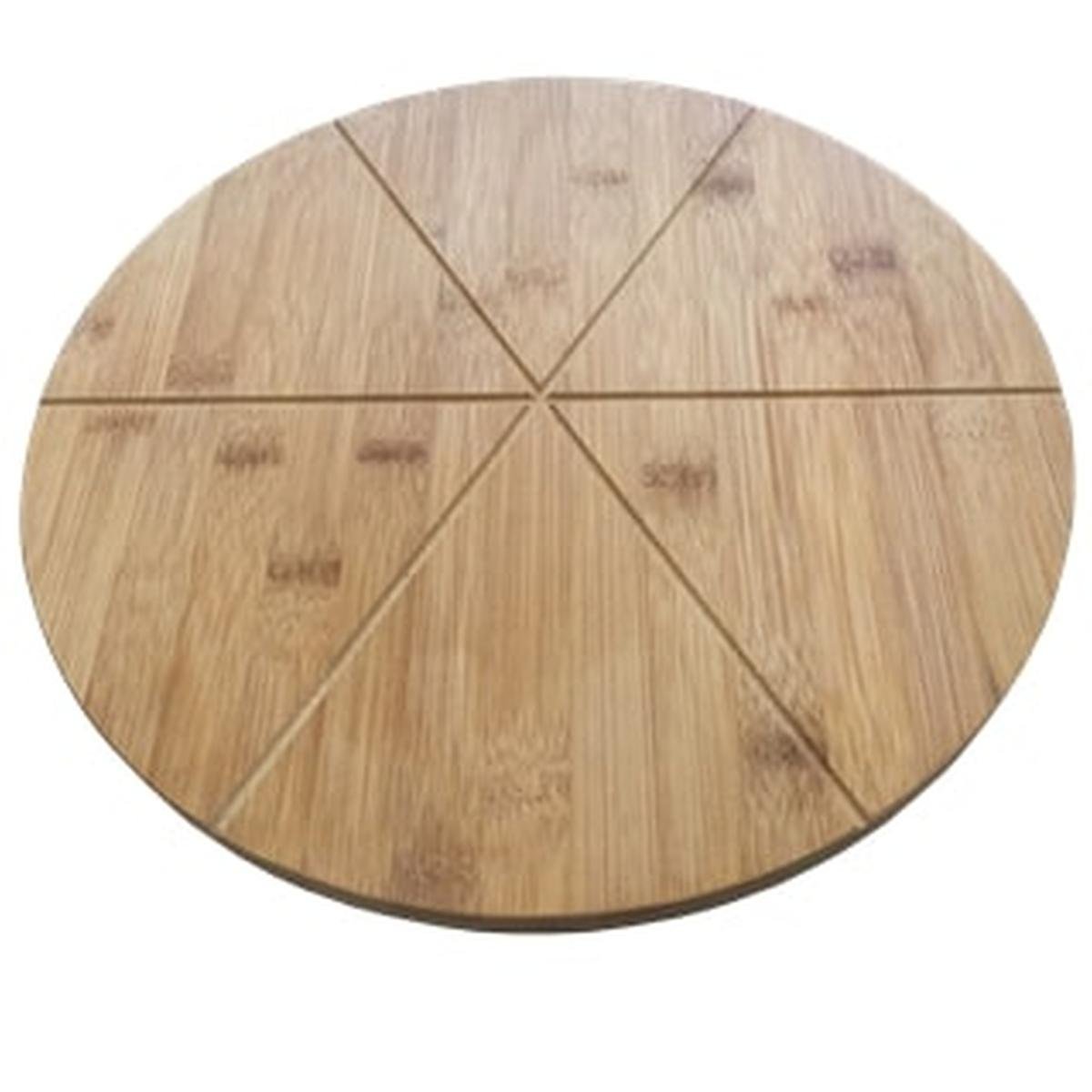 Tadar Deska do Serwowania Krojenia Pizzy Bambus Drewno 33cm