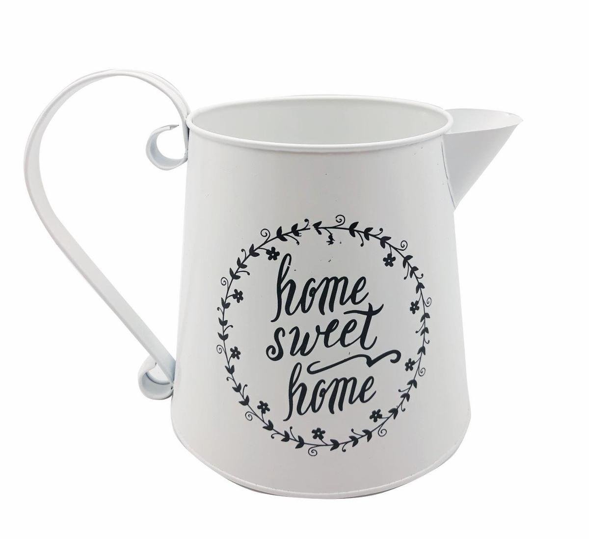 TAJEMNICZY OGRÓD Dzbanek metalowy 16.7 x 16.7 cm biały SWEET HOME