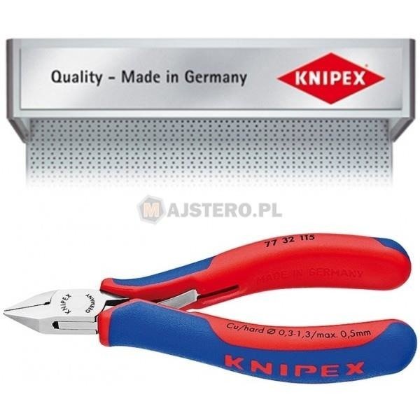 Knipex Szczypce boczne 77 32 115 115 mm DIN ISO 9654 62 HRC stal narzędziowa