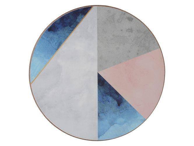 Creative Tops PODKŁADKI KORKOWE OKRĄGŁE MAŁE Geometric Palette - 12 cm 5226192