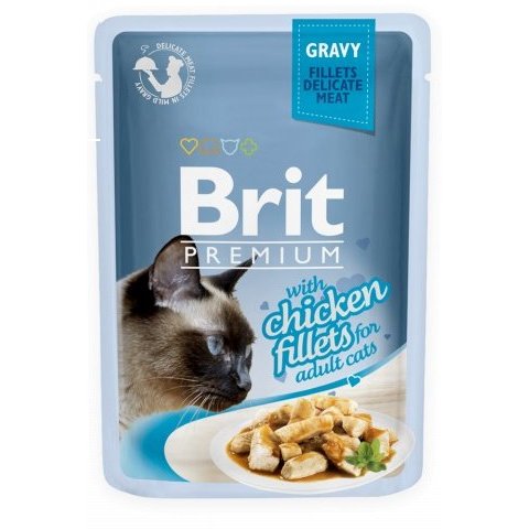 Brit Premium Kot Premium with Chicken Fillets for Adult Cats GRAVY 85g