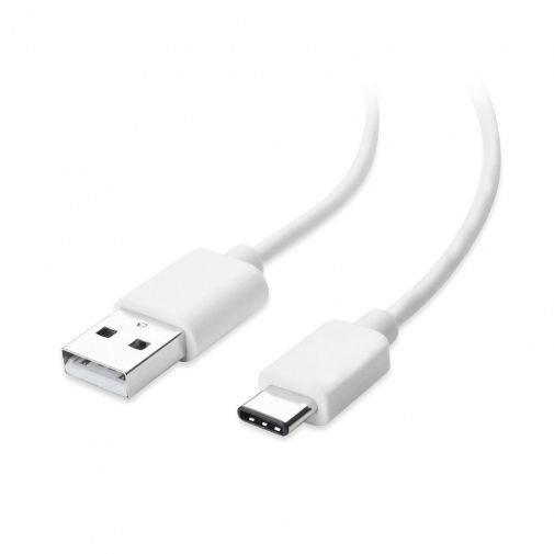 Kabel do ładowania telefonu USB-C Typ-C, 1m biały