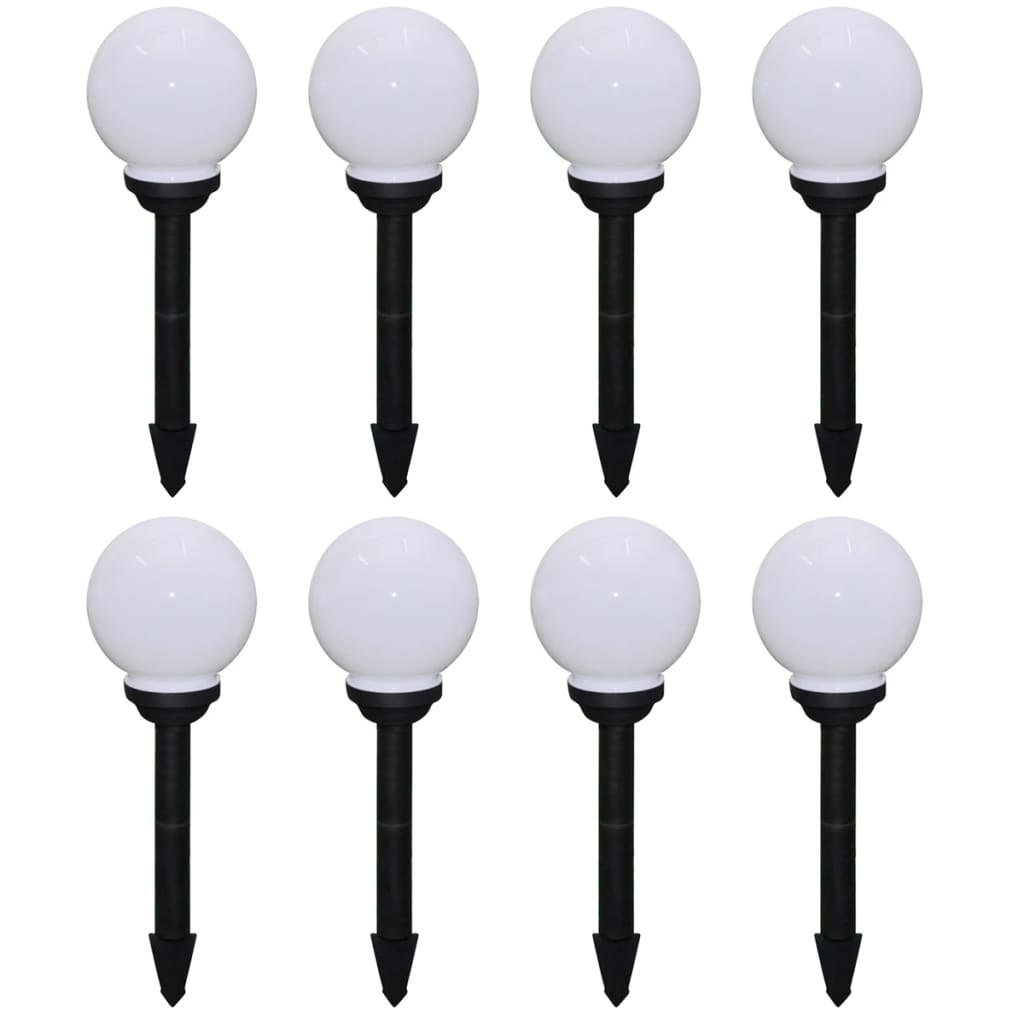 vidaXL Lampy do oświetlenia ścieżki, 8 szt, LED, 15 cm, ze szpikulcami