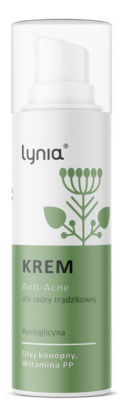 Lynia Lynia KREM ANTI-ACNE Z AZELOGLICYNĄ ORAZ OLEJEM KONOPNYM 50ml