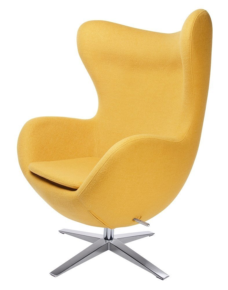 King Home Fotel szeroki 80x110x70cm Egg musztardowy HE-066.YELLOW.13