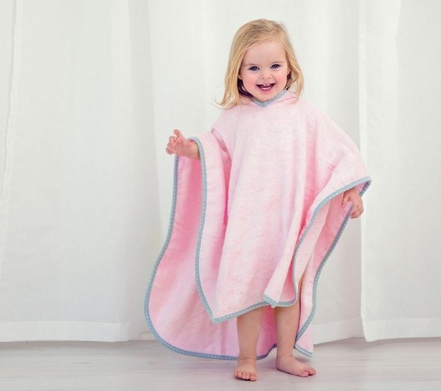 LullaLove Ponczo Kąpielowe 100% Bambus 60x70 Róż