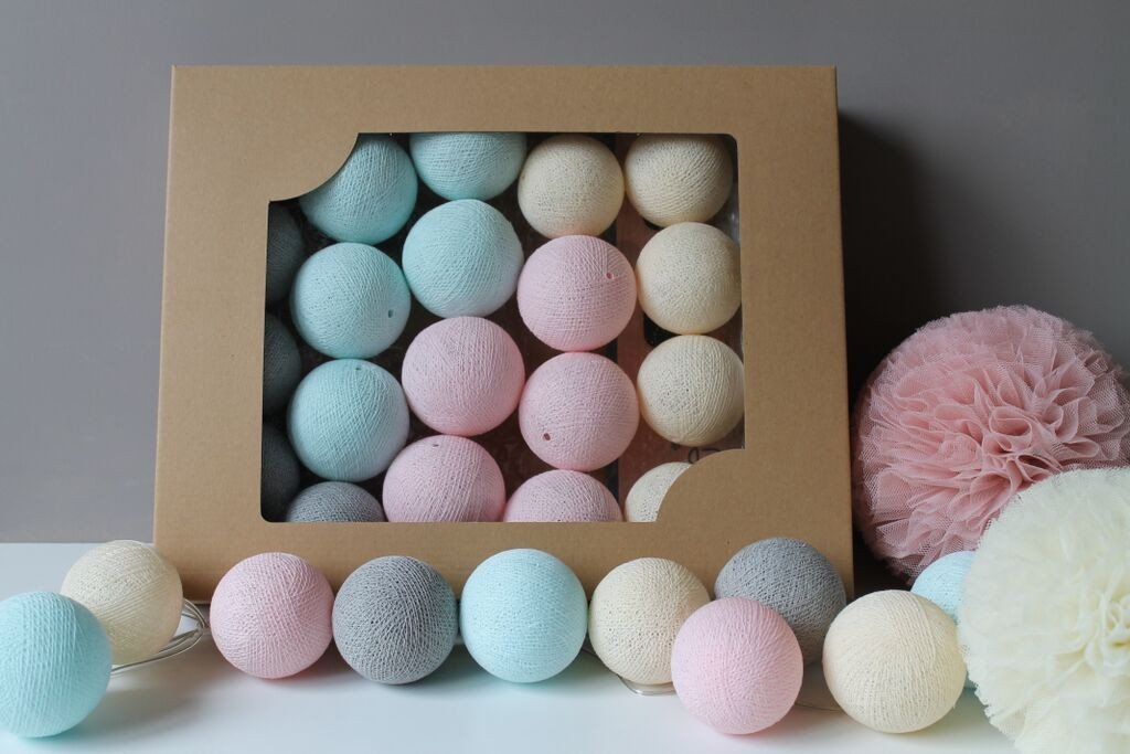 Lampki Cotton Balls Delikatne 20 szt.