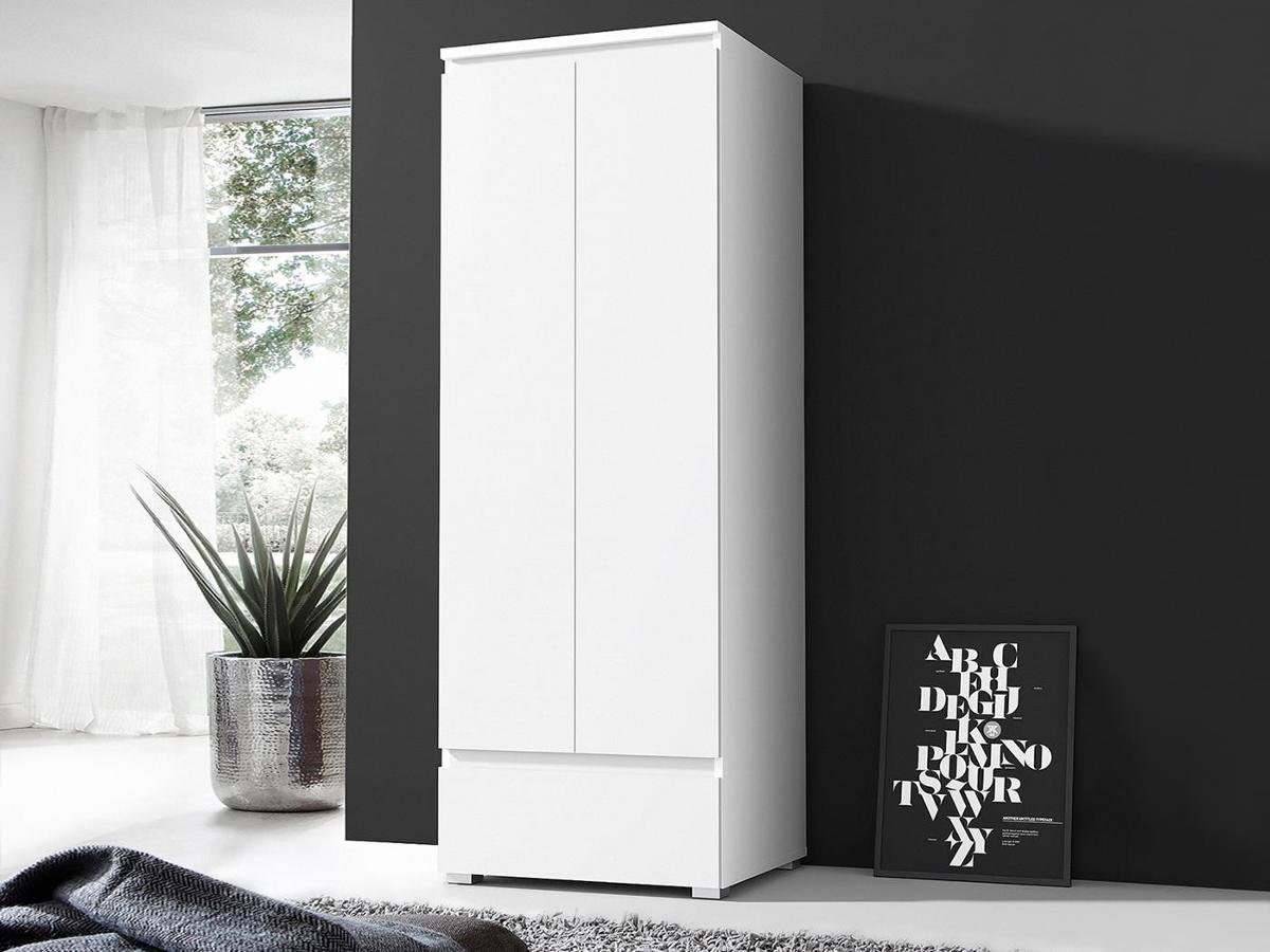 Szafa MEBLOWA 1 Neo 04, 2-drzwiowa, biała, 183x65x57 cm