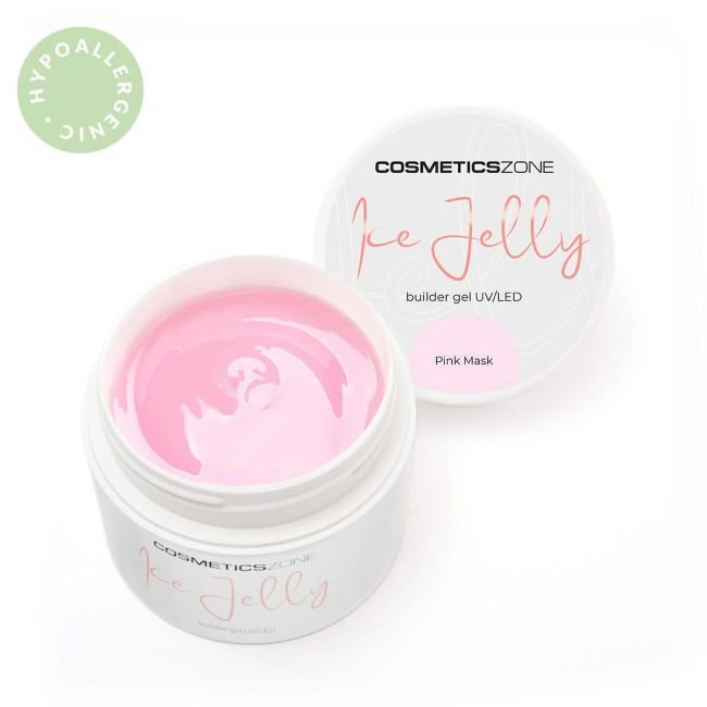 Żel do przedłużania paznokci UV LED galaretka ICE JELLY mlecznoróżowy - Pink Mask 15ml