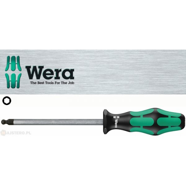 Wera Wkrętak (śrubokręt) warsztatowy sześciokątny (imbusowy) 4,0x100 mm, z kulką (5022810001)