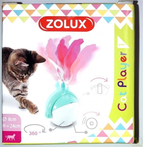 Zolux Zabawka dla kota interaktywna Żyroskop z piórkiem