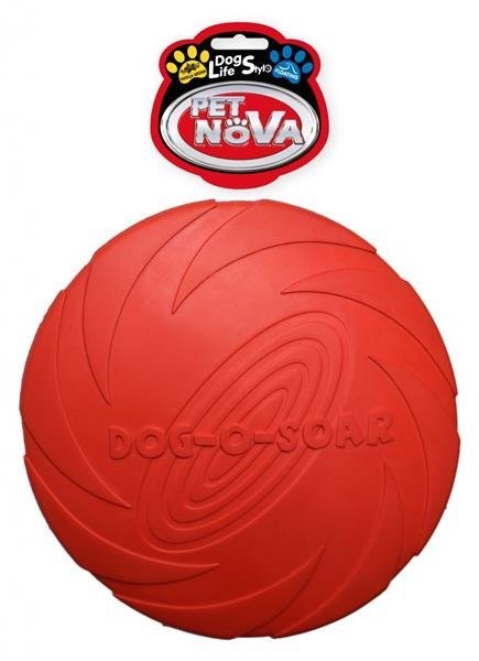 Frisbee PET NOVA Rub Disc Red dysk gumowy 22cm PET NOVA
