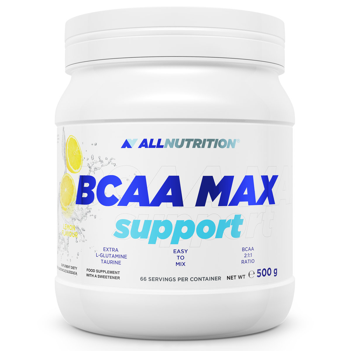 Allnutrition BCAA Max Support, cytrynowy, 500g