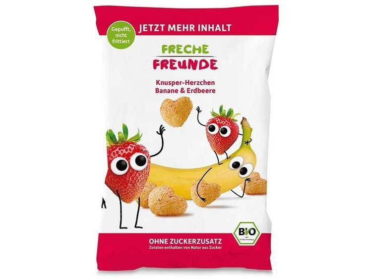 Chrupki kukurydziane dla dzieci banan truskawka 30g EKO Erdbar