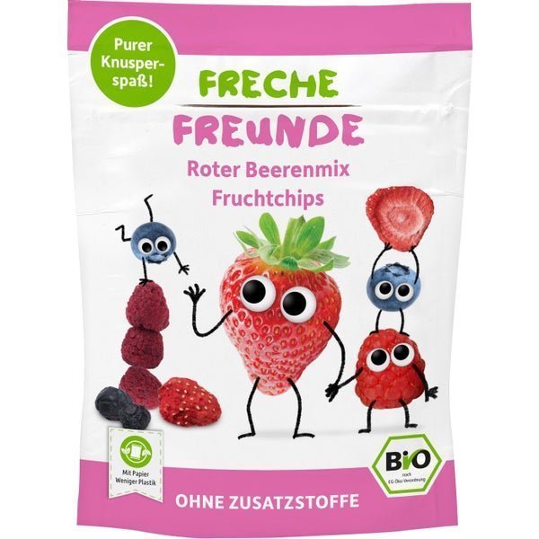 CHIPSY OWOCE JAGODOWE DLA DZIECI BEZGLUTENOWE BIO 10 g - FRECHE FREUNDE