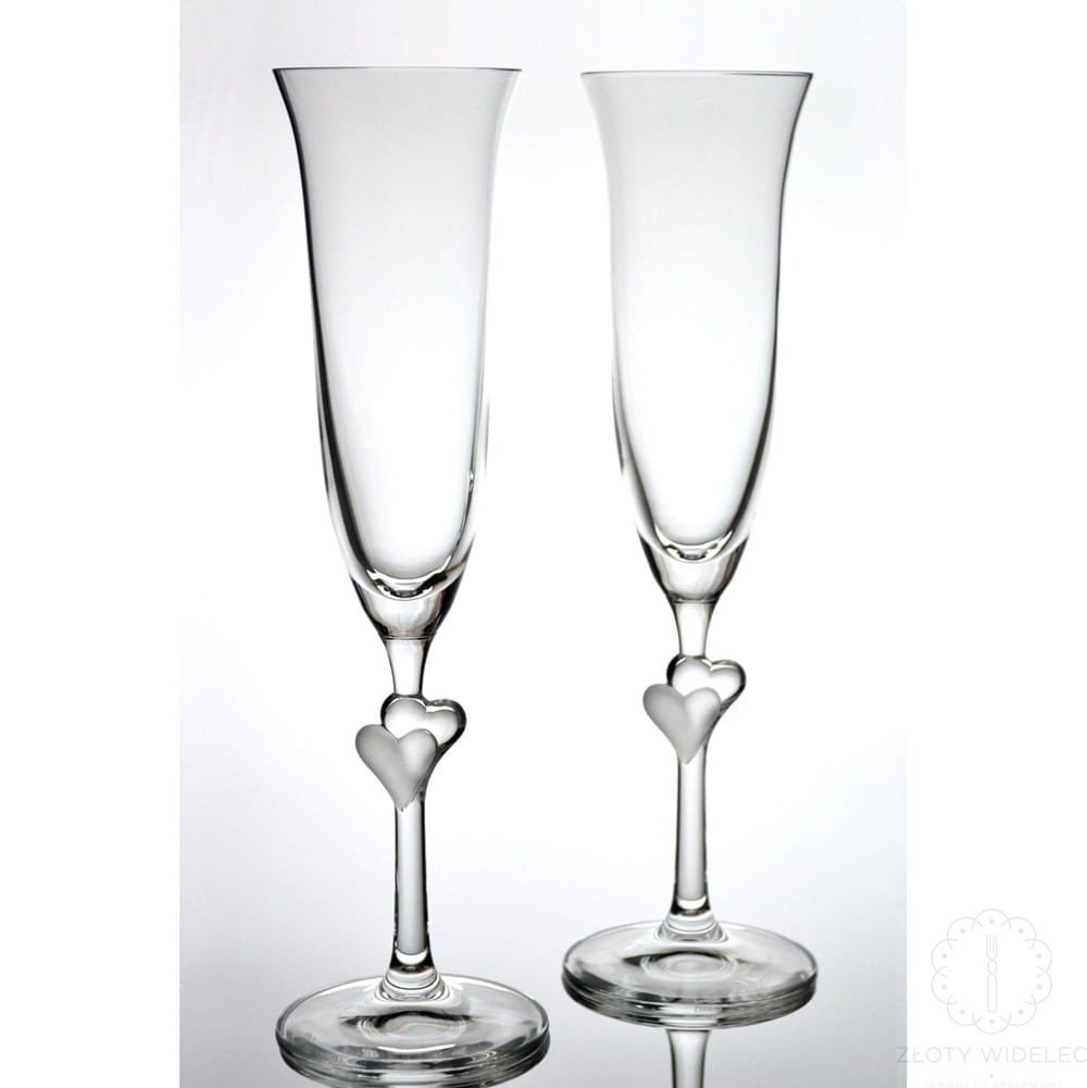 Stölzle Lausitz Stölzle_Lausitz L'Amour 388 52 07 kieliszek do szampana z satynowymi serduszkami, zestaw 2 szt. 175 ml 388 52 07