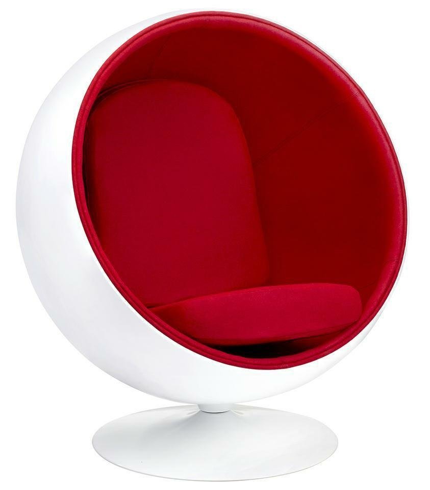 King Home FOTEL 102x73x122cm BALL WŁÓKNO SZKLANE WEŁNA CZERWONY JH-066.CZERWONY