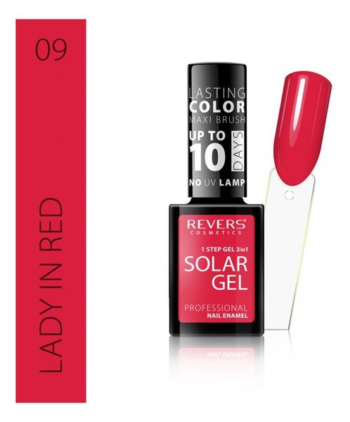 Revers Revers Solar Gel Lakier do paznokci 09 Lady In Red