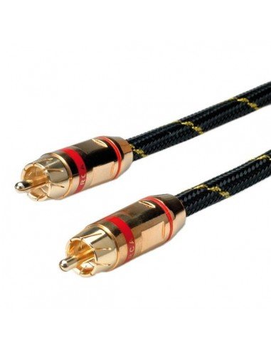 ROLINE Kabel Cinch GOLD RCA M-M 5m czerwony