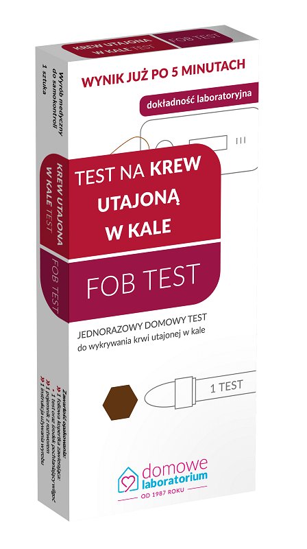 Hydrex PRZED.TECH.HANDL. Test FOB do wykrywania krwi utajnionej w kale 1 sztuka