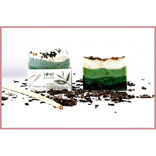 Yeye Yeye mydło naturalne ręcznie robione Trawa Cytrynowa i Zielona Herbata YEYE MYD-01