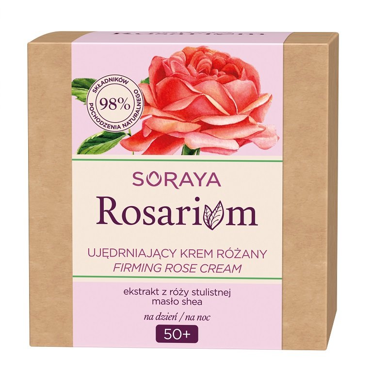 Soraya Rosarium 50+ ujędrniający krem różany do twarzy na dzień/na noc 50ml