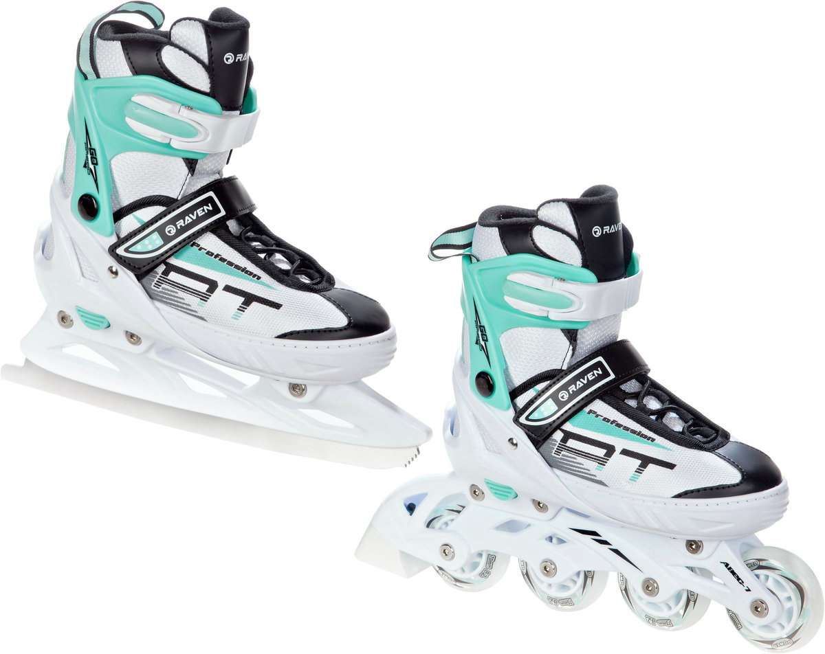 Rolki Łyżwy 2w1 Raven Profession White/Mint 28-32