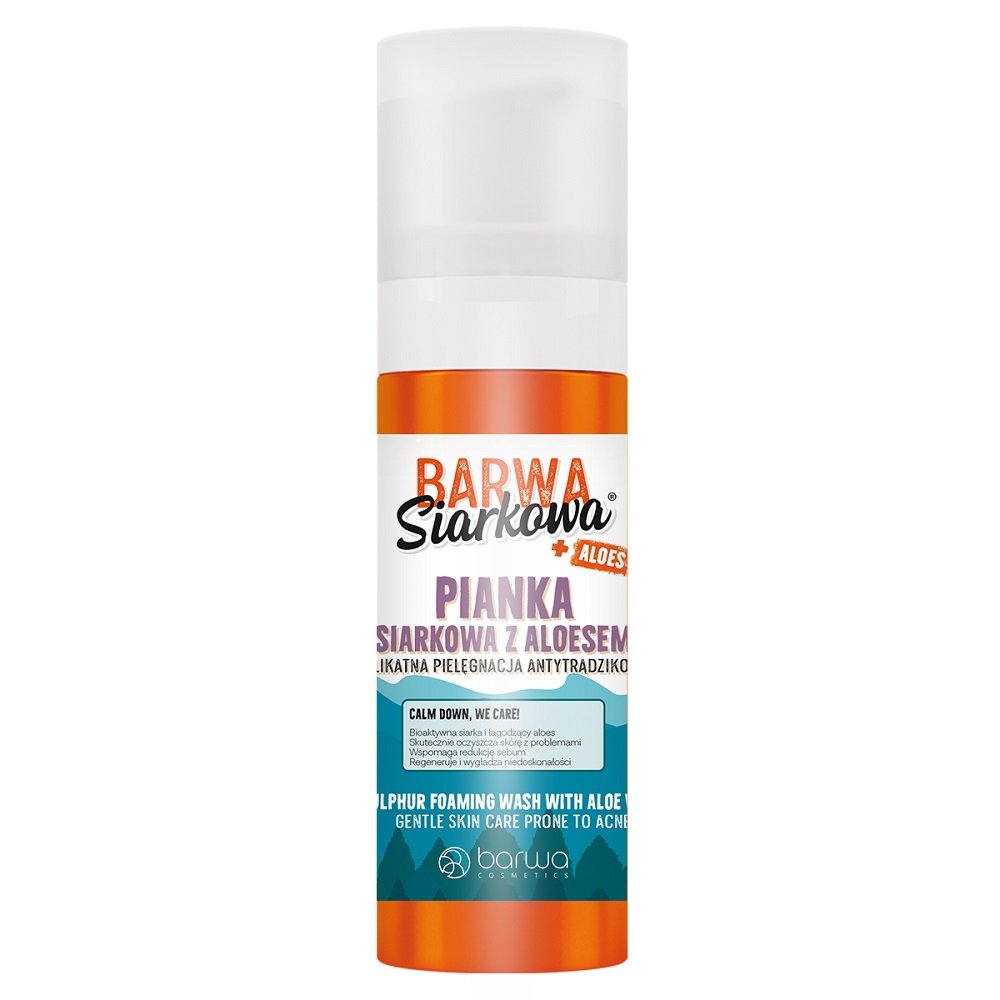 BARWA Barwa Siarkowa + Aloes Pianka myjąca siarkowa z aloesem pielęgnacja antytrądzikowa 150ml