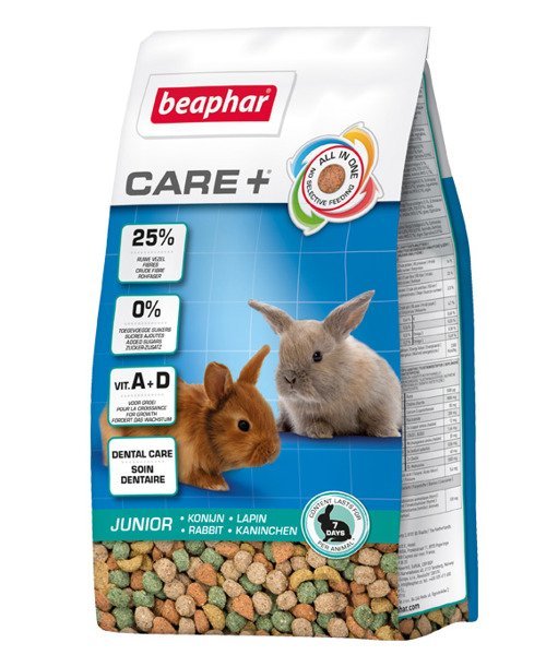 Beaphar Care+ Rabbit Junior - karma super premium dla młodego królika do 10 ms ż
