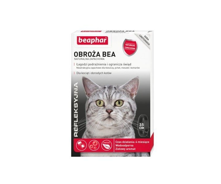Beaphar Obroża Bea natralna zapachowa obroża refleksyjna dla kotów