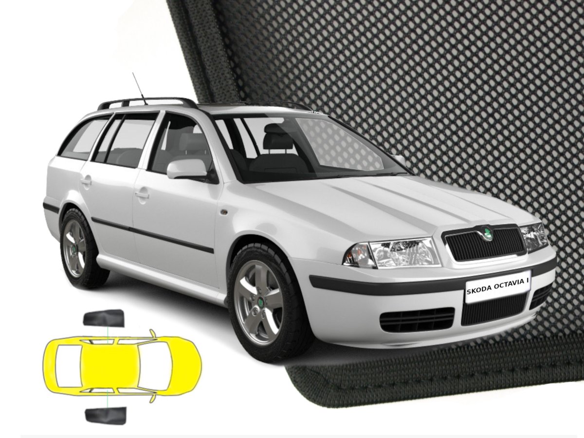Zasłonki przeciwsłoneczne do Skoda Octavia I kombi ŚCIEMNIJ.TO, 2 szt.