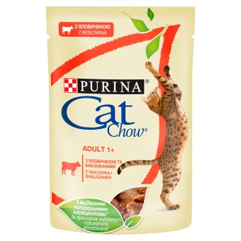 Purina Nestle Nestle CAT CHOW sasz.85g WOŁOWINA BAKŁAŻAN W GALARETCE 24