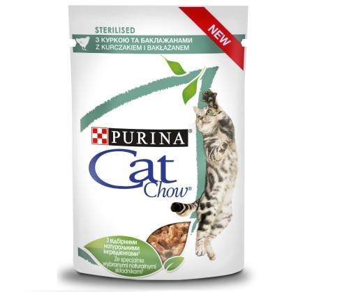 Zdjęcia - Karma dla kotów Cat Chow PURINA  STERILISED Kurczak z bakłażanem 85g 