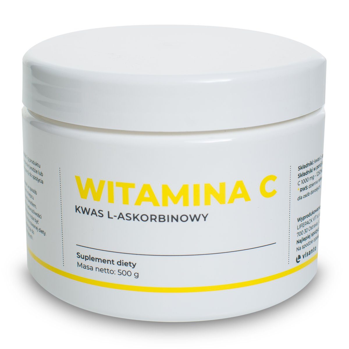Visanto Witamina C 100% L-Kwas Askor. suplement diety 500 g