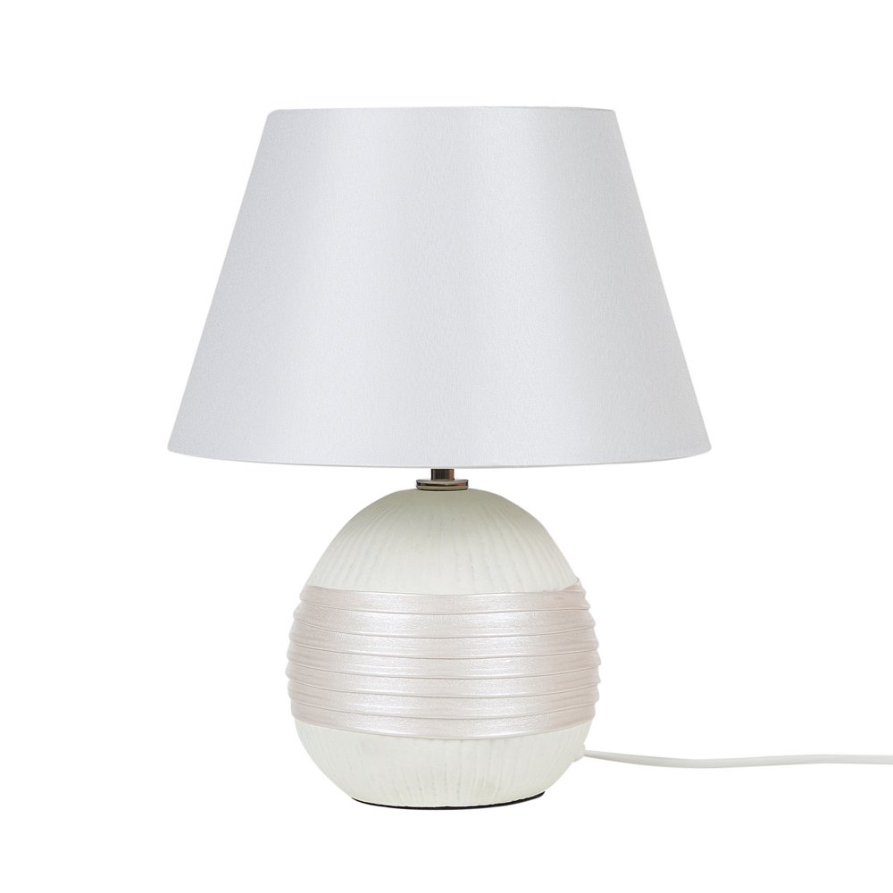 Lampka Nocna Ceramiczna Kremowa Sado!