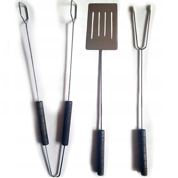 No Label Nr Label zestaw narzędzi do BBQ, czarna 8107925