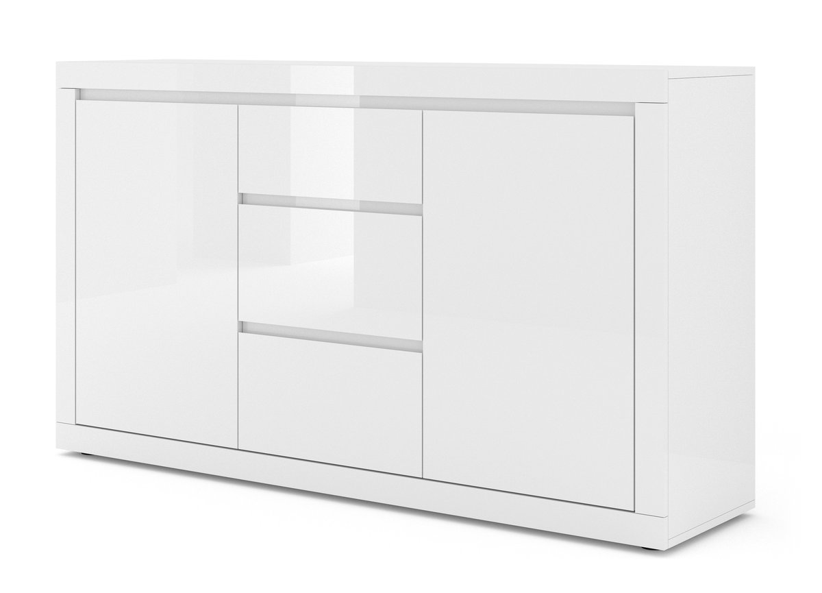 Komoda 150 cm Bello Bianco III biały mat / połysk
