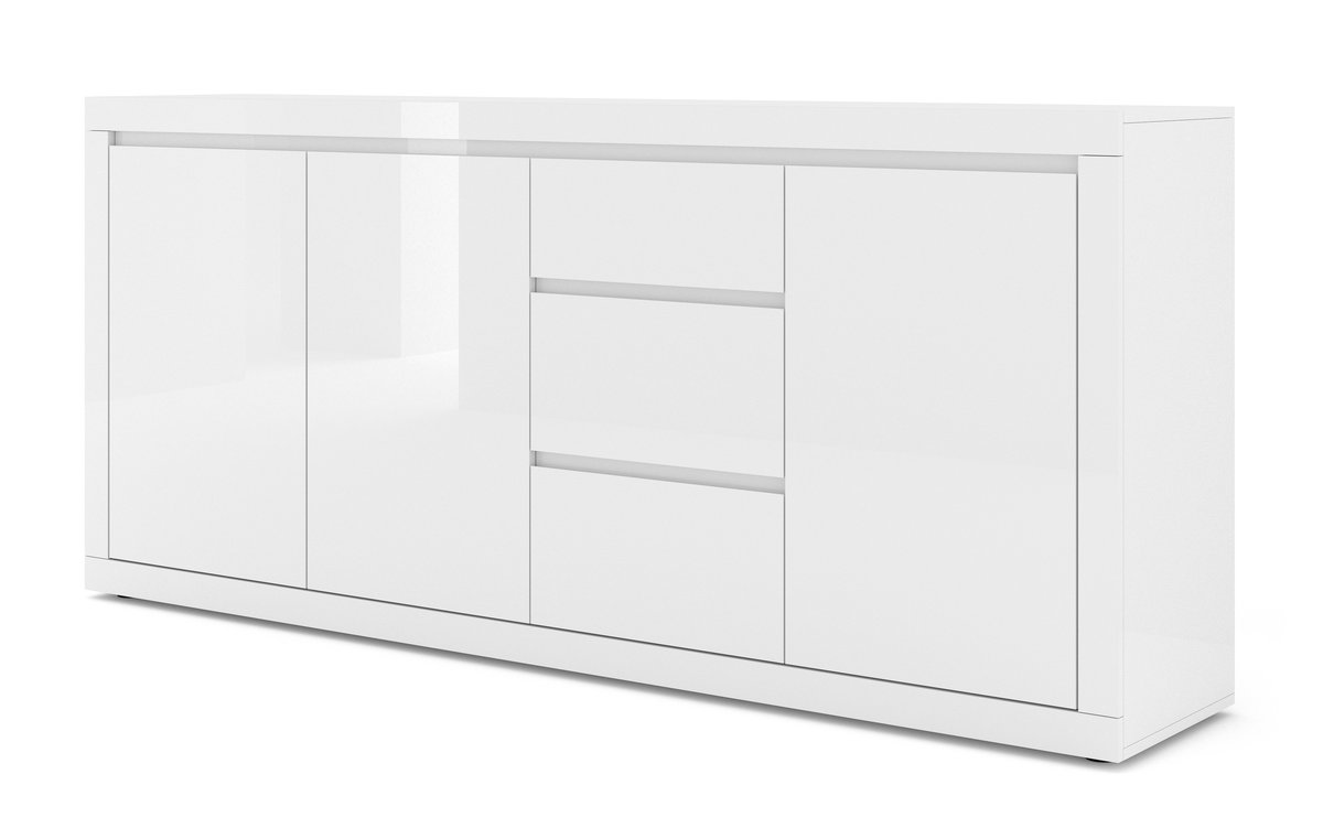 Komoda 200 cm Bello Bianco IV biały mat / połysk