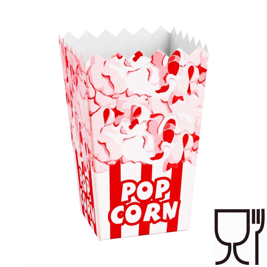 Pudełko kartonik na PopCorn 7x14.5x9cm ŚREDNI 0.75L 100szt POPC-SRED