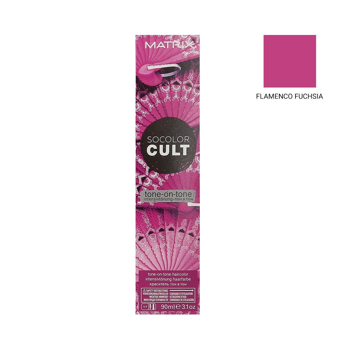 Matrix, Socolor Cult Demi-Permanent/Tone-On-Tone, półtrwała farba do włosów (FLAMENCO FUCHSIA), 90 ml