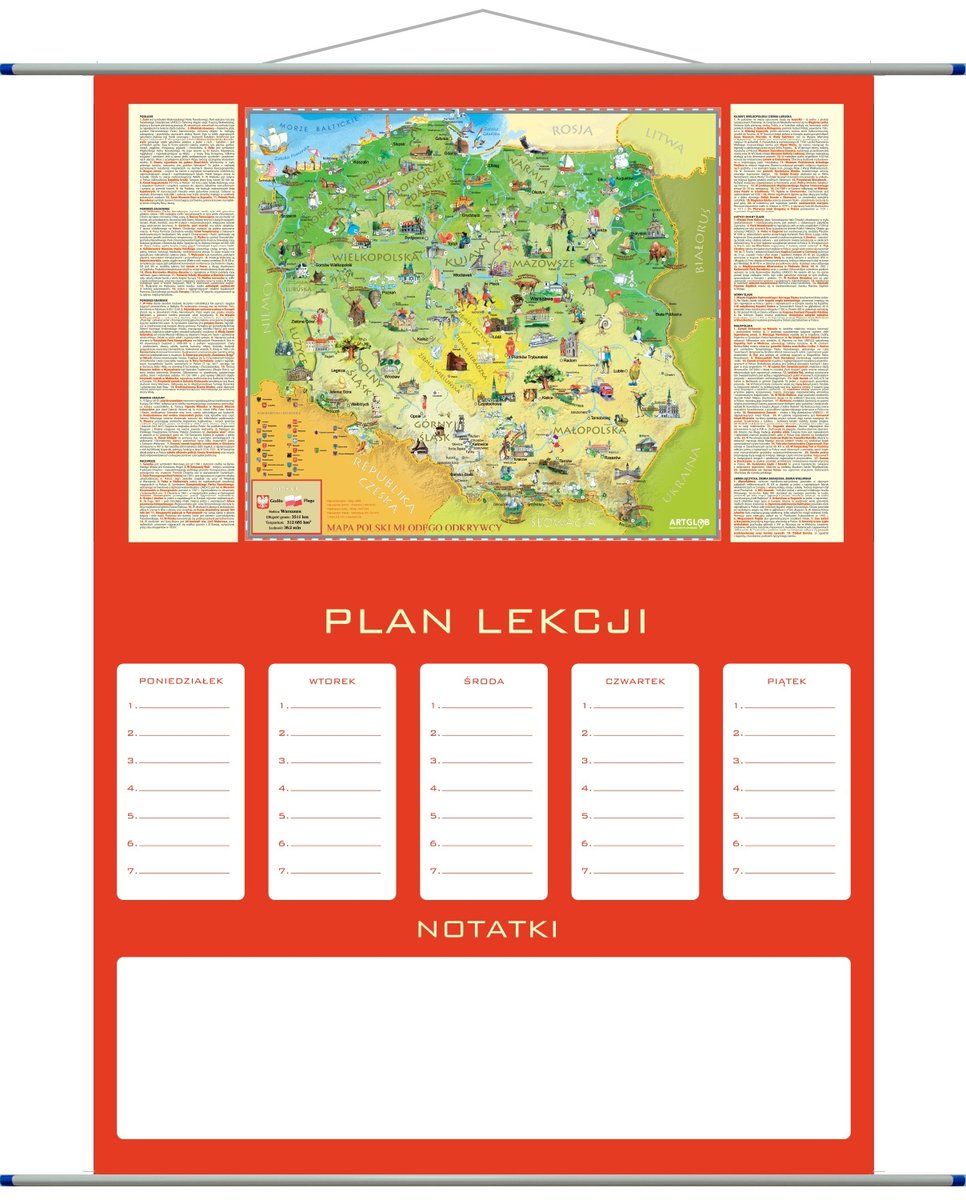 Plan lekcji mapa Polska Młodego Odkrywcy