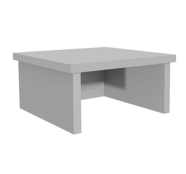 Podstawka pod monitor TOBO, szara, 13x30 cm