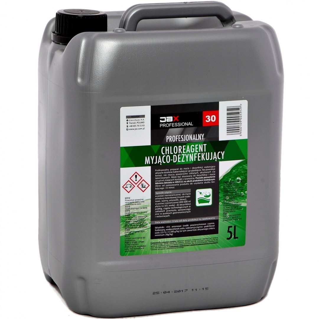 CHLOREAGENT MYJĄCO DEZYNFEKKUJĄCY JAX PROFESSIONAL 30 5L