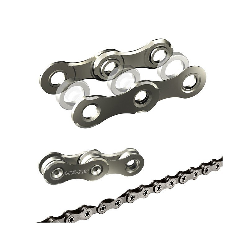 SHIMANO Łańcuch Dura Ace / XTR CN-HG901 / Ilość biegów: 11 / Ilość ogniw: 116 / Wersja opakowania: standard / Wersja: ze spinką ICNHG90111116Q