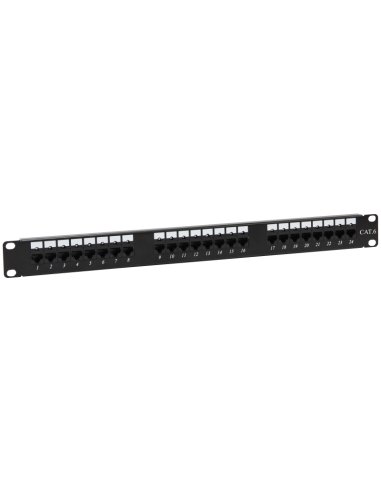 Patch panel NAVI LED UTP kat.6 24 porty LSA 1U