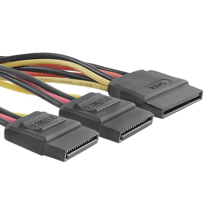 Qoltec Kabel zasilający SATA rozgałęziacz F/2*F 0,5m 52314