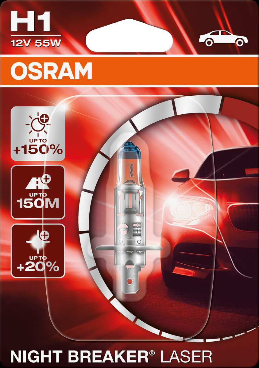 Żarówka OSRAM H1 Night Breaker Laser +150% (1 sztuka)