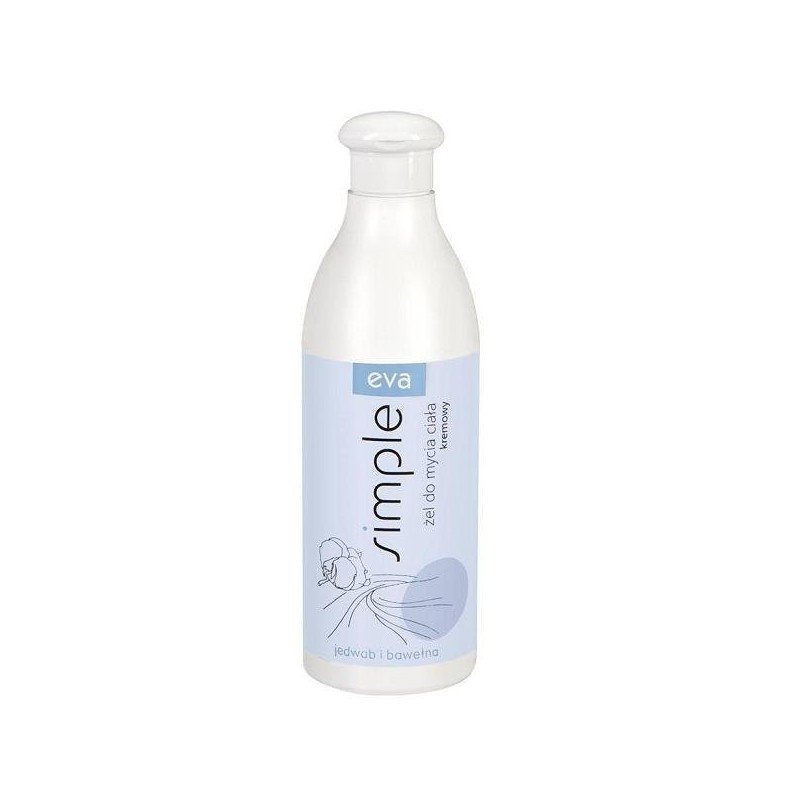 Pollena Eva Eva Simple Kremowy Żel Do Mycia Ciała Z Jedwabiem I Bawełną 500Ml