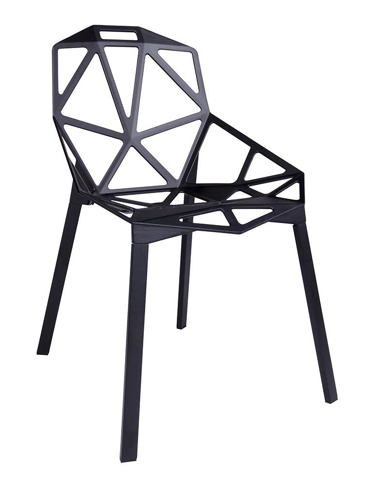 Krzesło SPLIT PREMIUM czarne - aluminium, nogi czarne DC-362.ALLBLACK